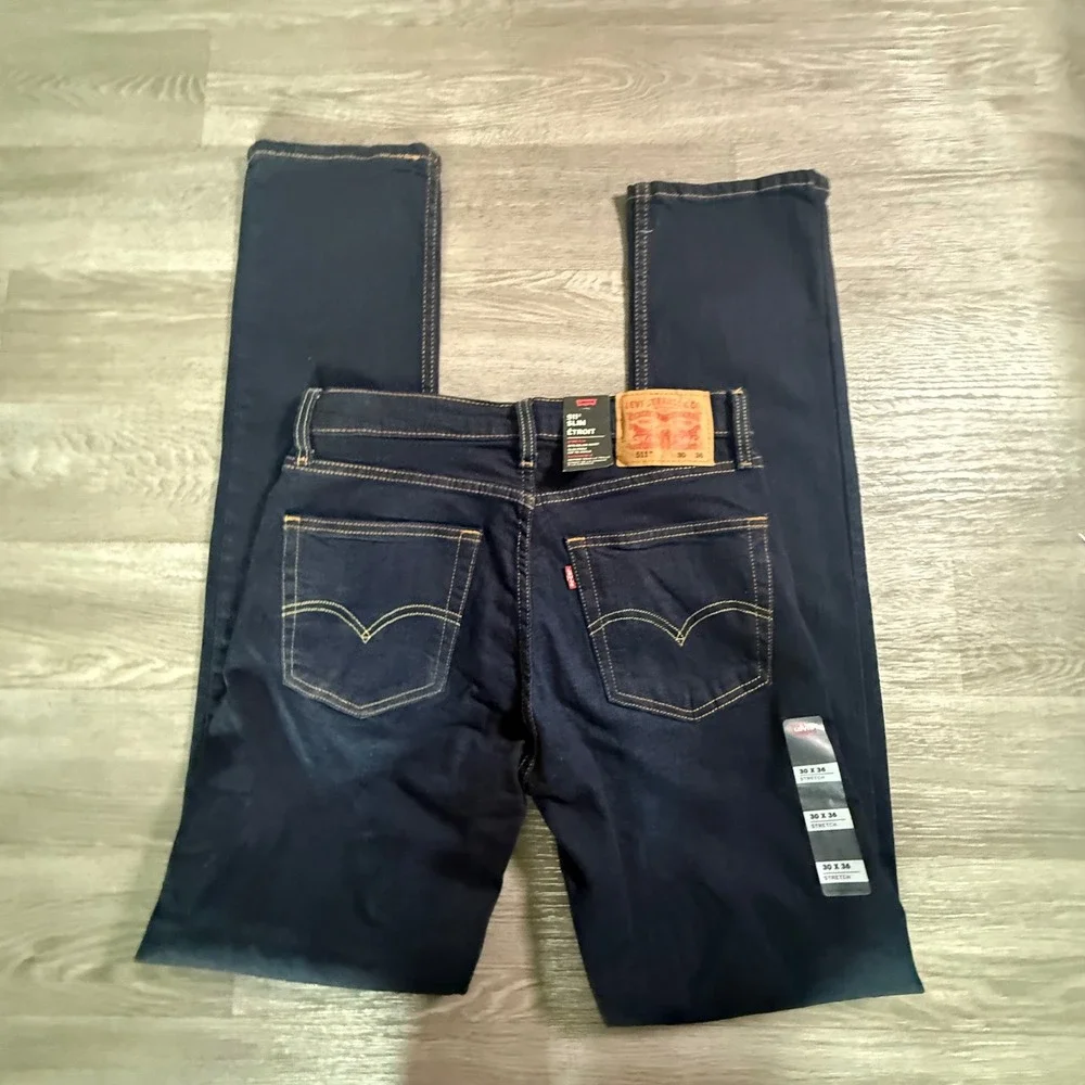 Levis 511 Slim Fit Jeans Mens 30x36 Dark Wash Indigo Stretch Denim NEW